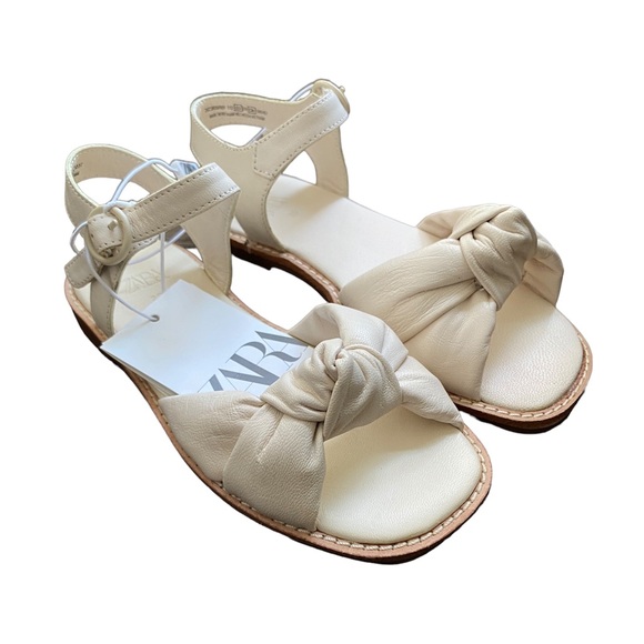 ZARA kids knotted leather slipper - size EU 29, US 12 - Picture 1 of 8